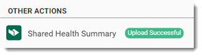 Patient Timeline showing Shared Health Summary