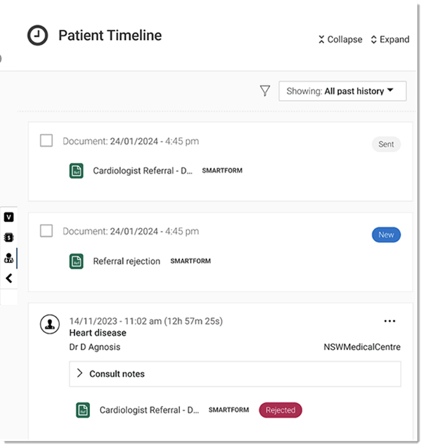 New SmartForm in Patient Timeline