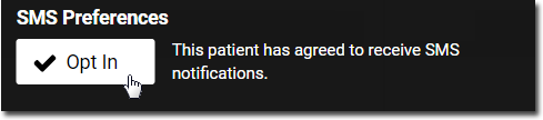 SMS Preferences: Opt In