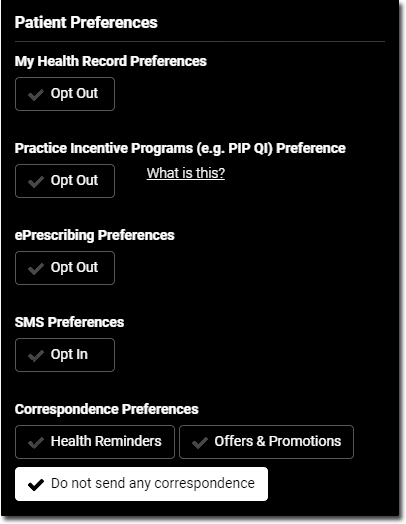 Patient Preferences Panel