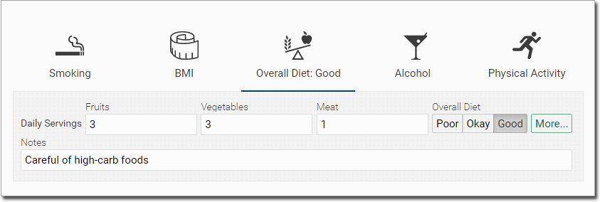 Nutrition fields