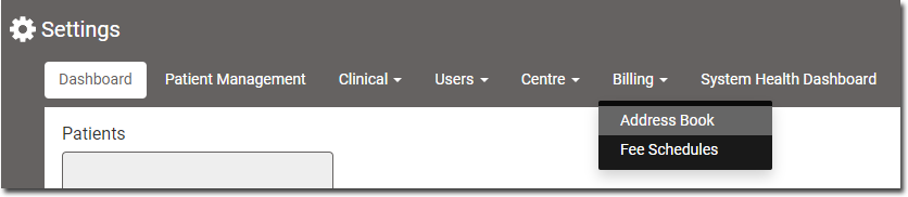 Address Book under the Administrator's log in