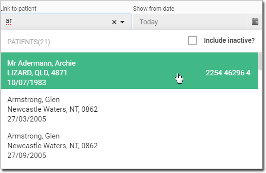 Link Task to Patient Example