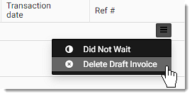 Delete Draft invoice