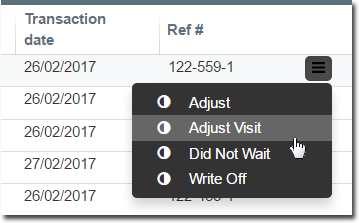 Edit Transaction - List