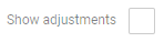 Show adjustment checkbox
