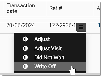 Invoice - Write Off