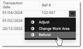 Refund option