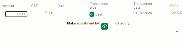 Adjust payment type example