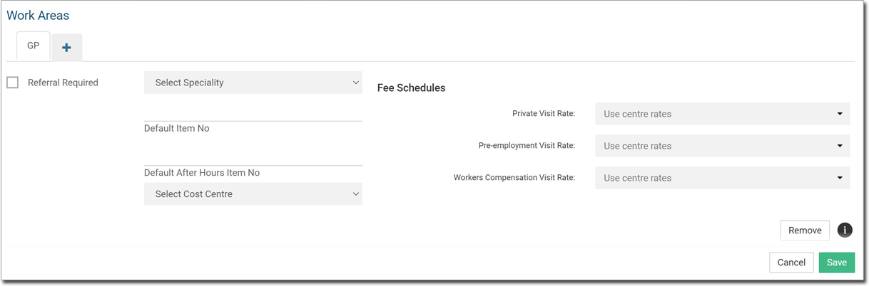 Example Work Areas